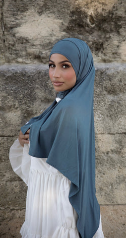 bamboo jersey bleu petrole