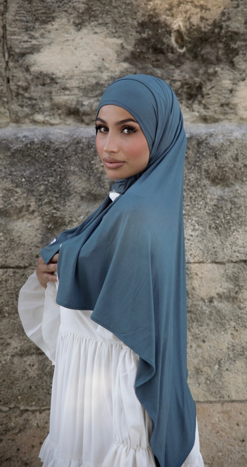 bamboo jersey bleu petrole