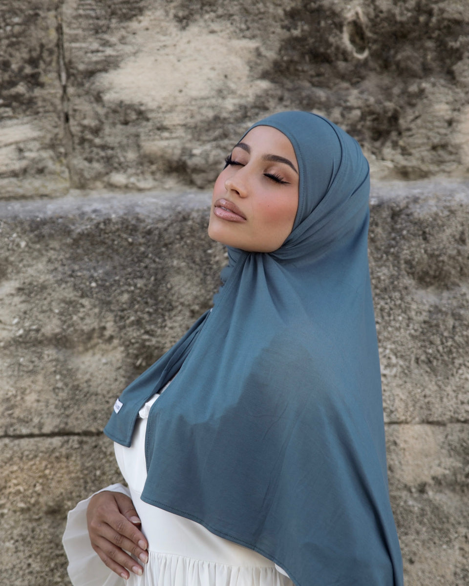 bamboo jersey bleu petrole