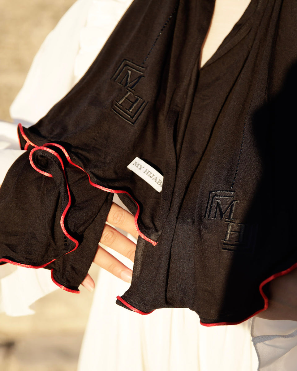 Jersey classy strass MH black toffee red