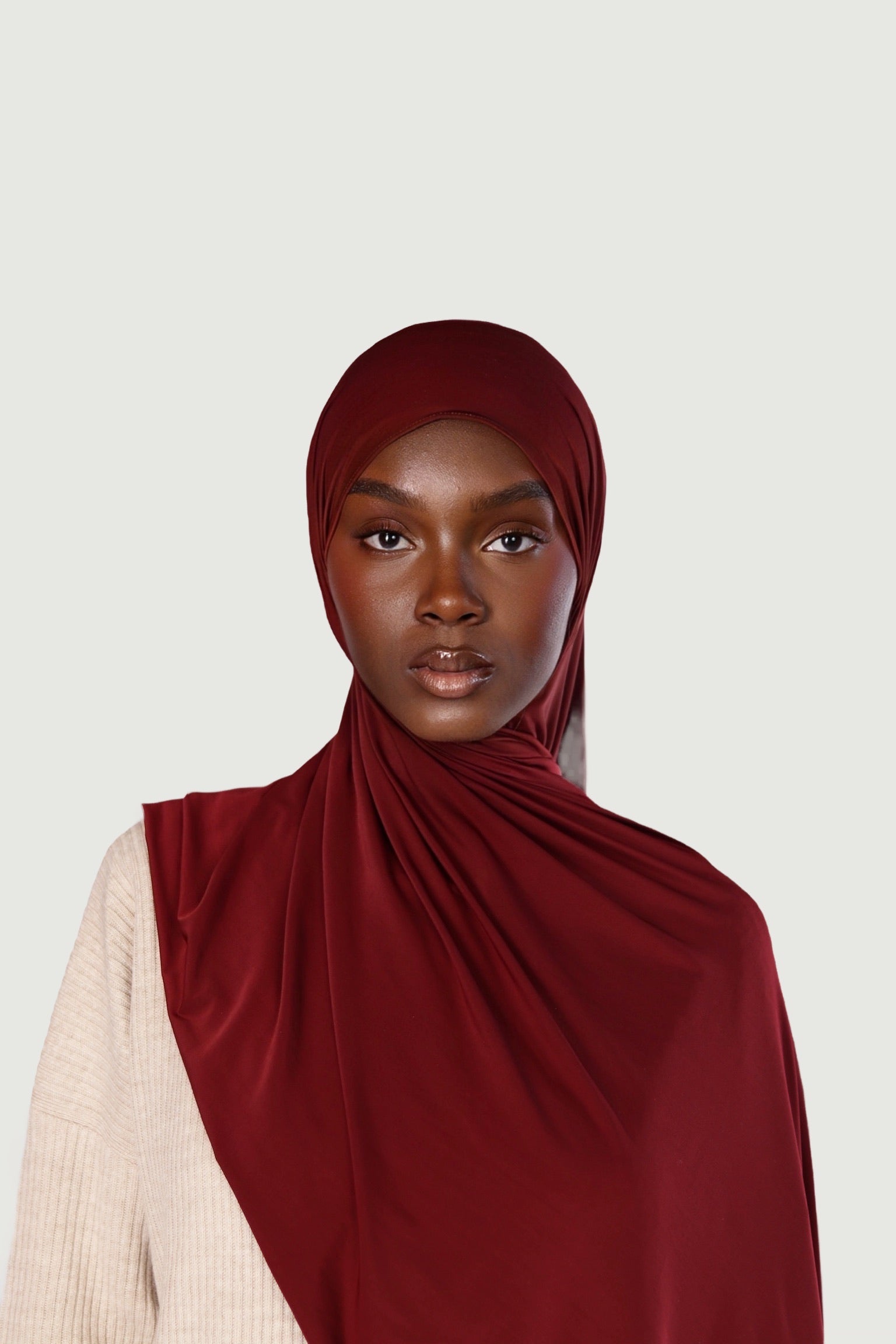 Hijab Liquide Burgundy
