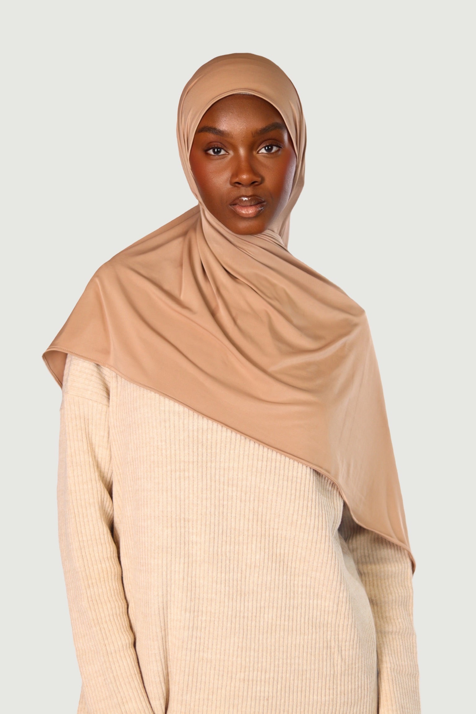 Hijab Liquide Camel
